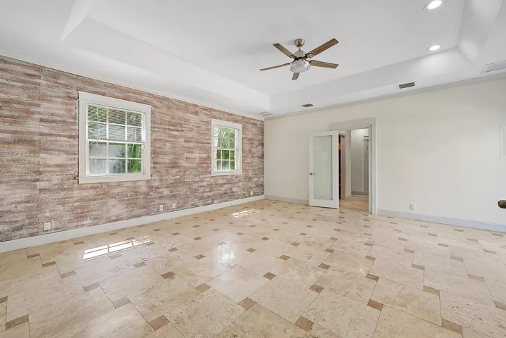 Primary with 2 large closets.