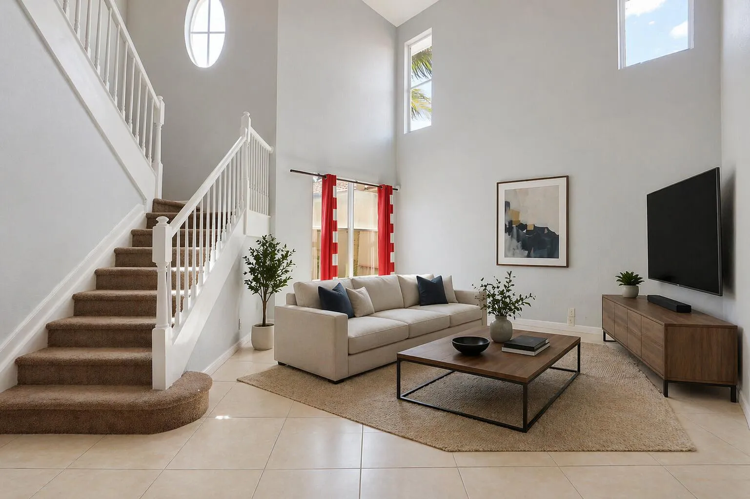 SECOND LIVING ROOM WITH 20 FT CEILINGS