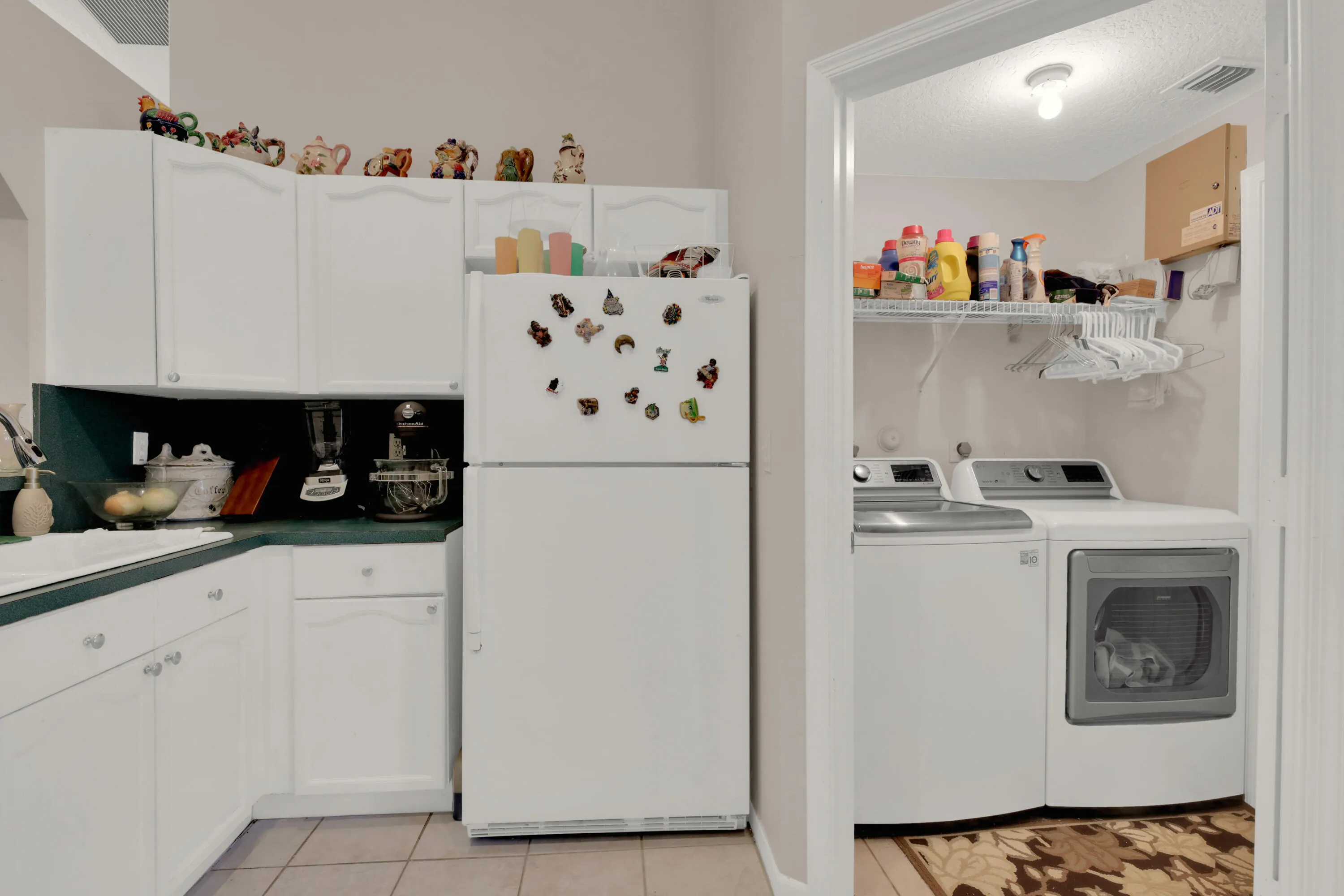 Laundry Room just off the kitchen, leading to the garage.