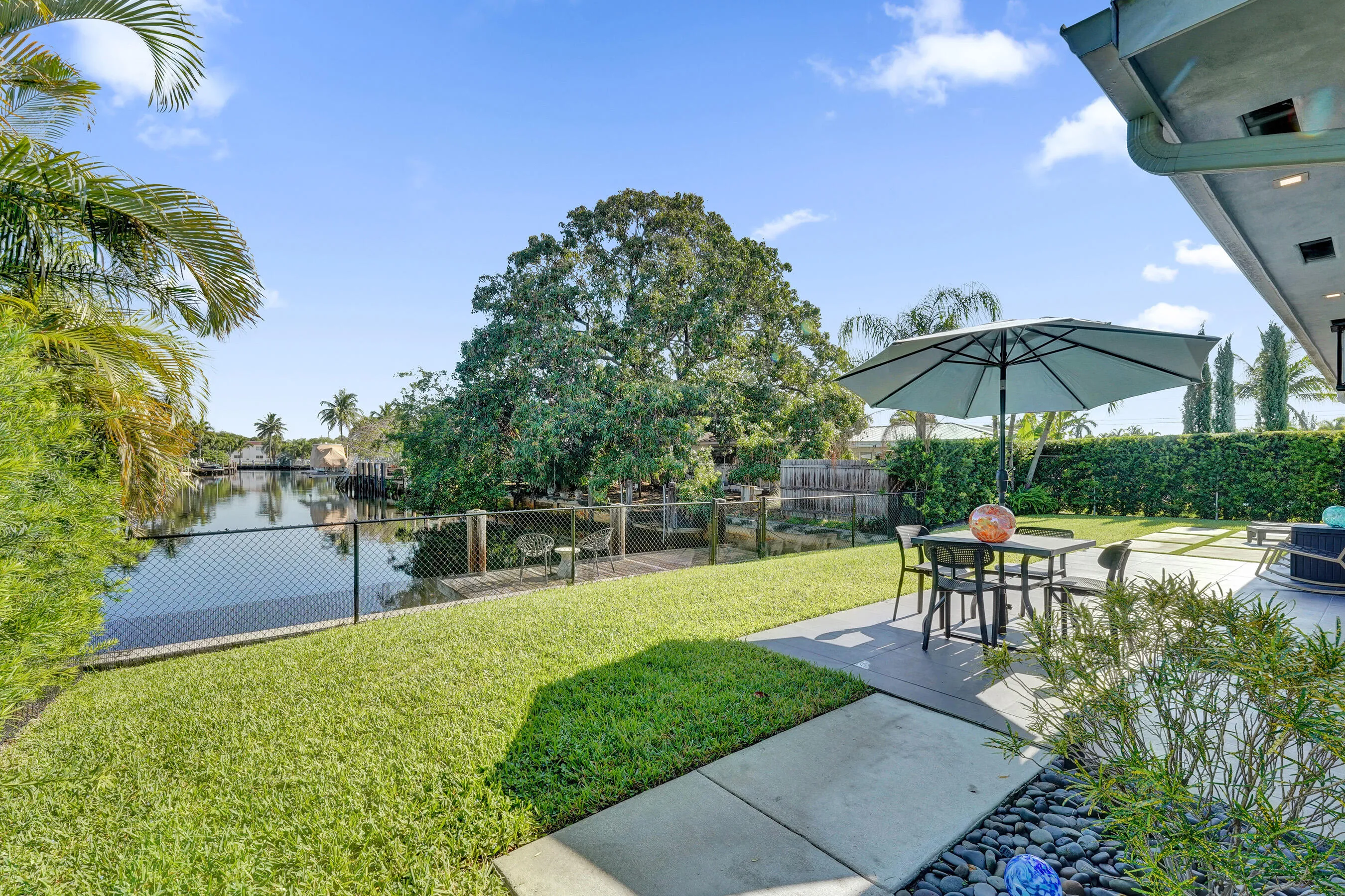 Waterside patio