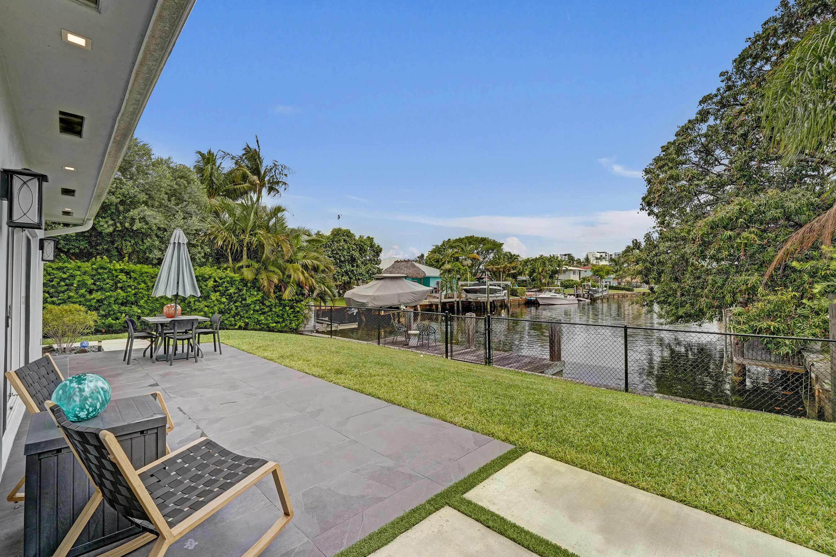 Waterside patio