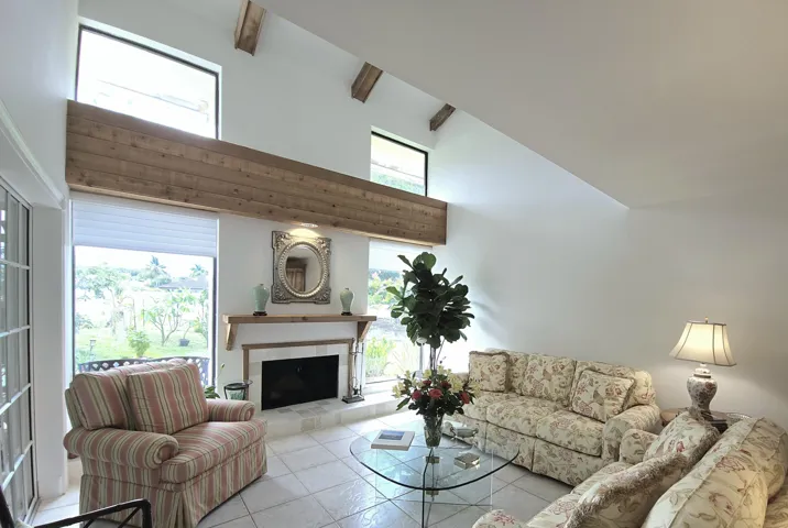 Fireplace Living room vault ceilings