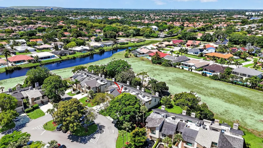 Aerial on circle green space