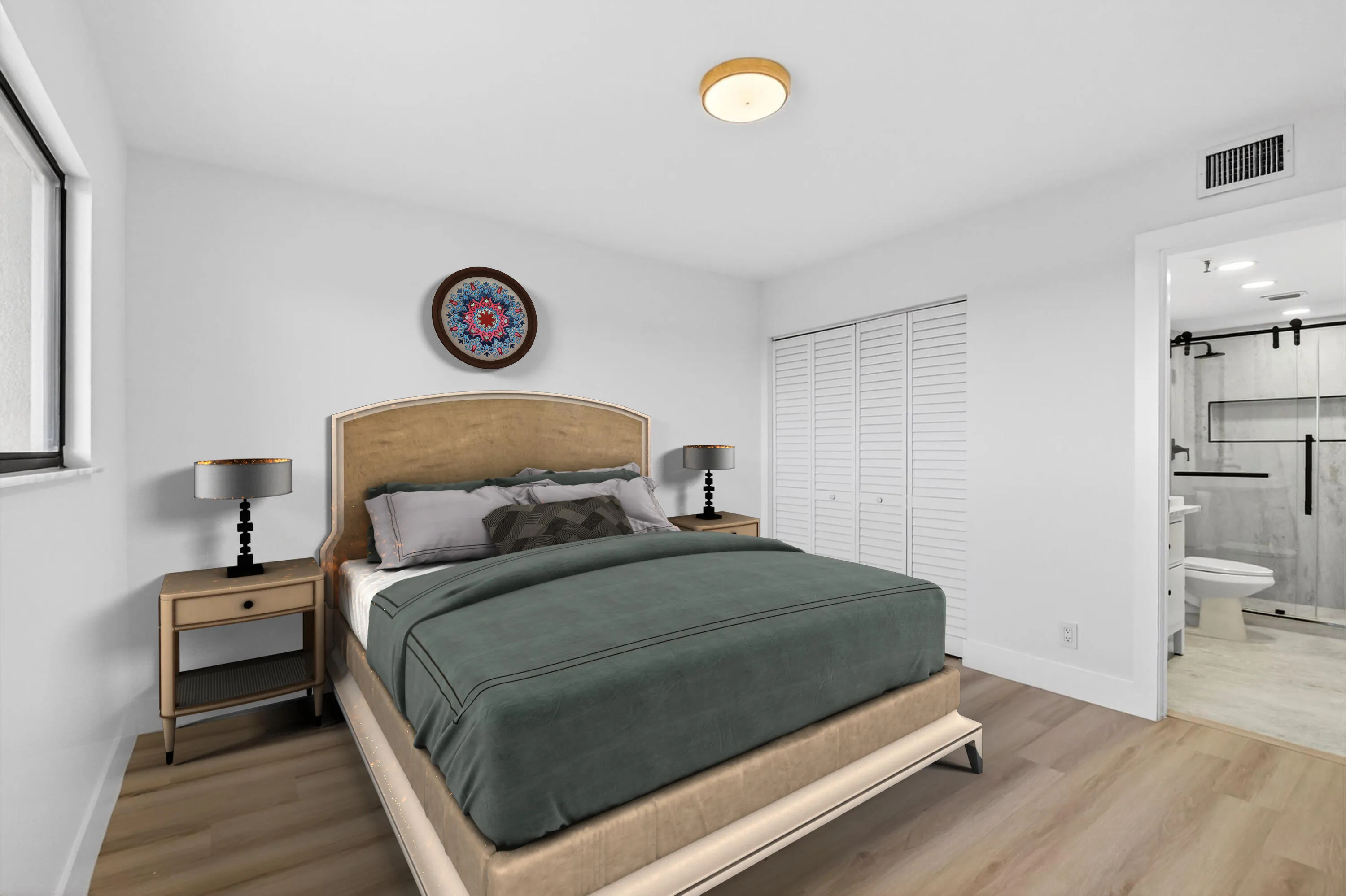 Virtually Staged Guest Bedroom