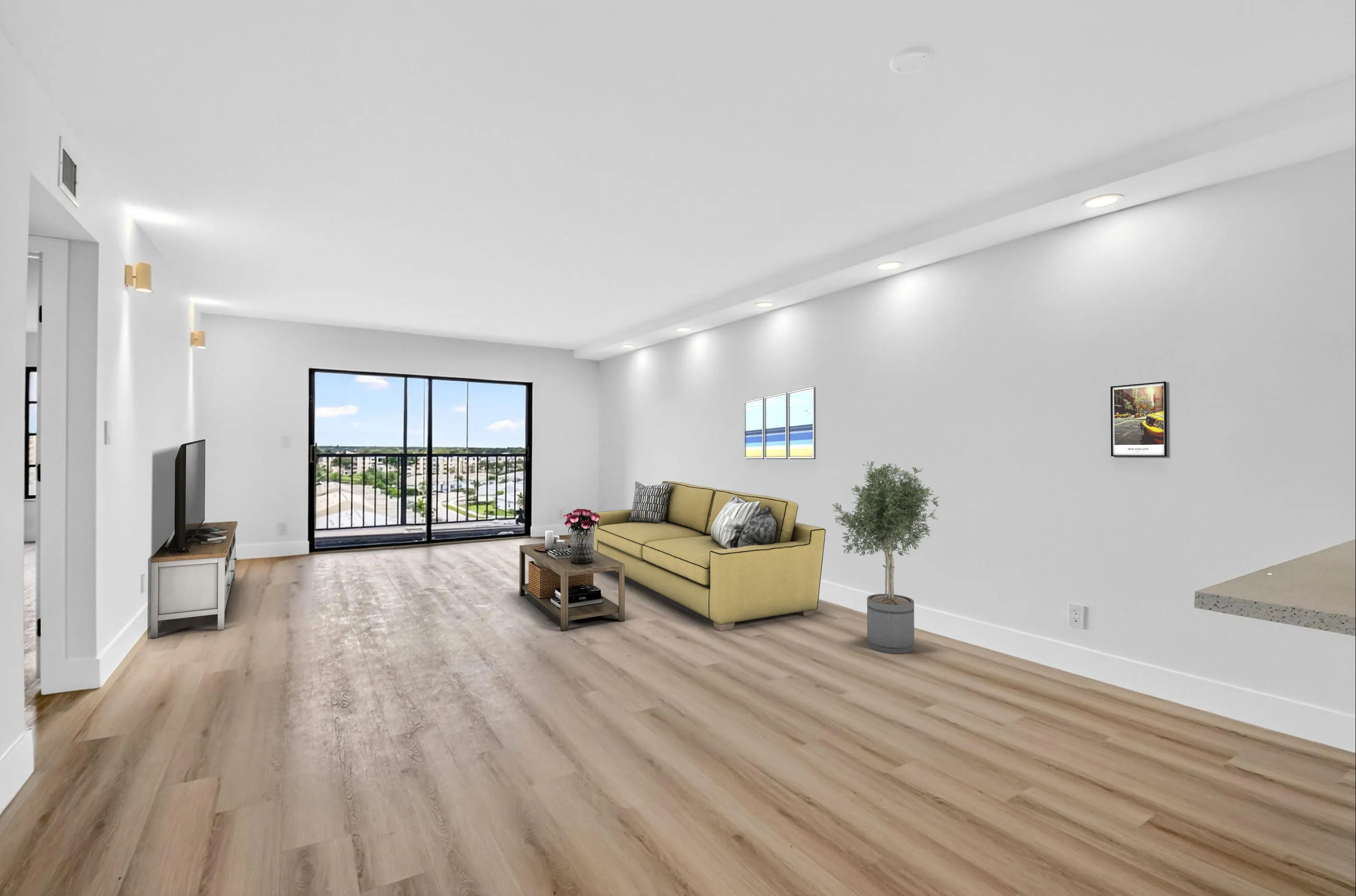 Virtually Staged Living Room