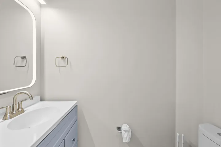 Convenient first-floor half bath.