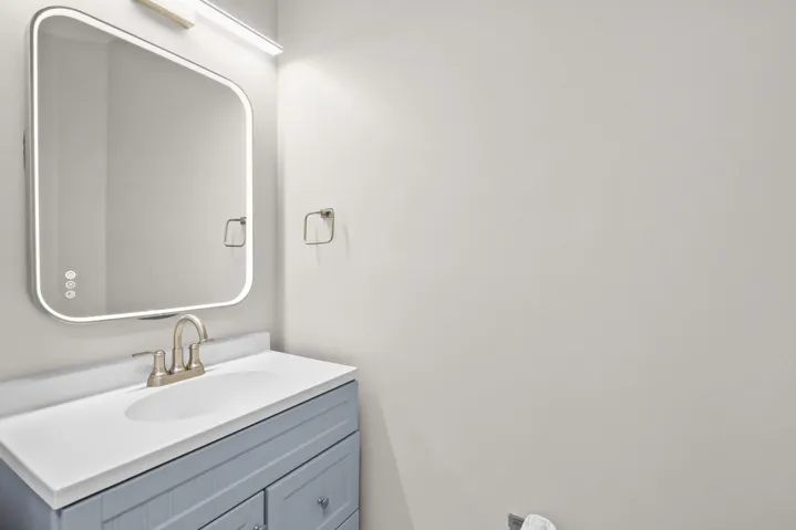 Convenient first-floor half bath.