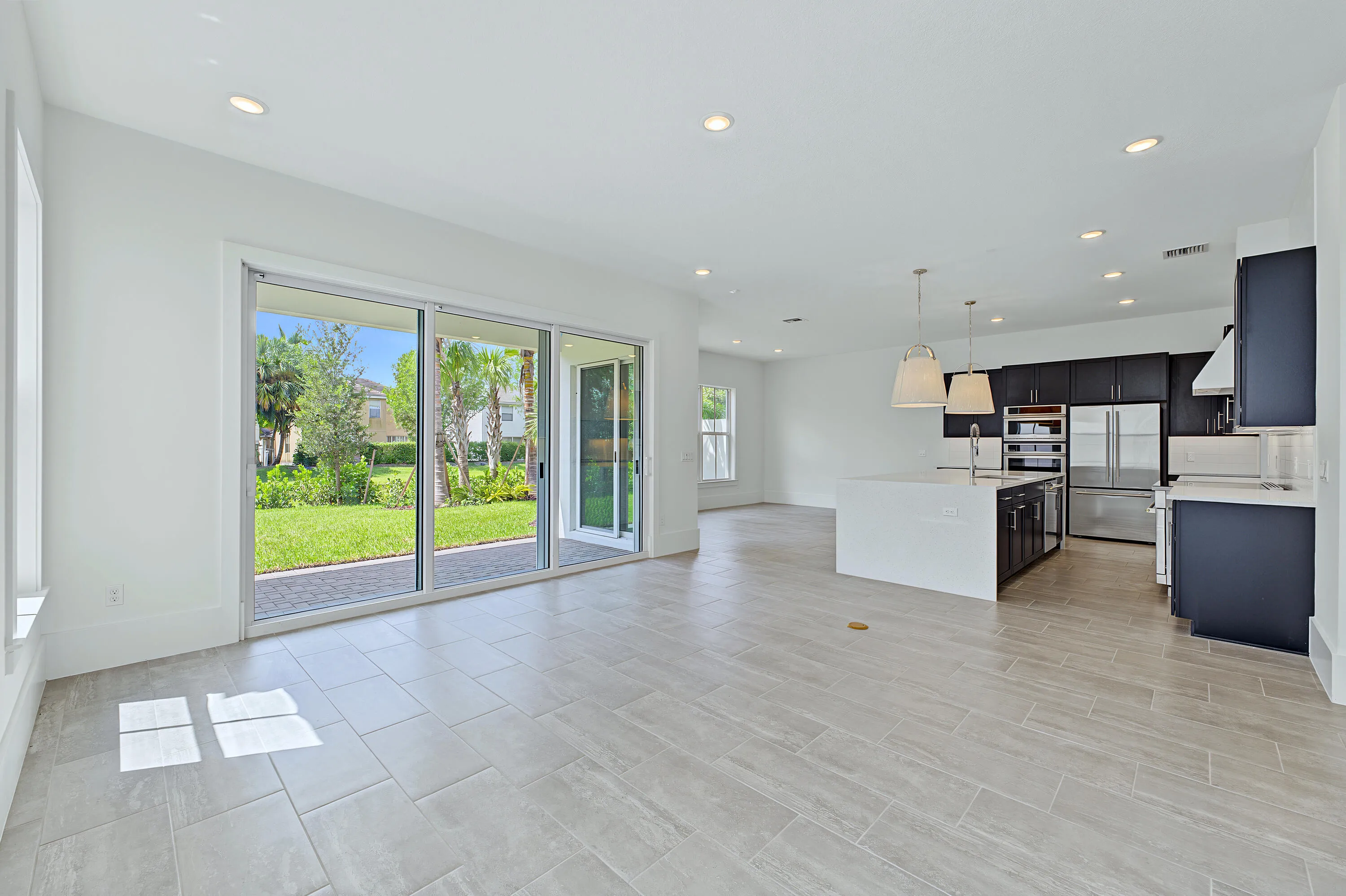 Kitchen, Great Room & Dining Area