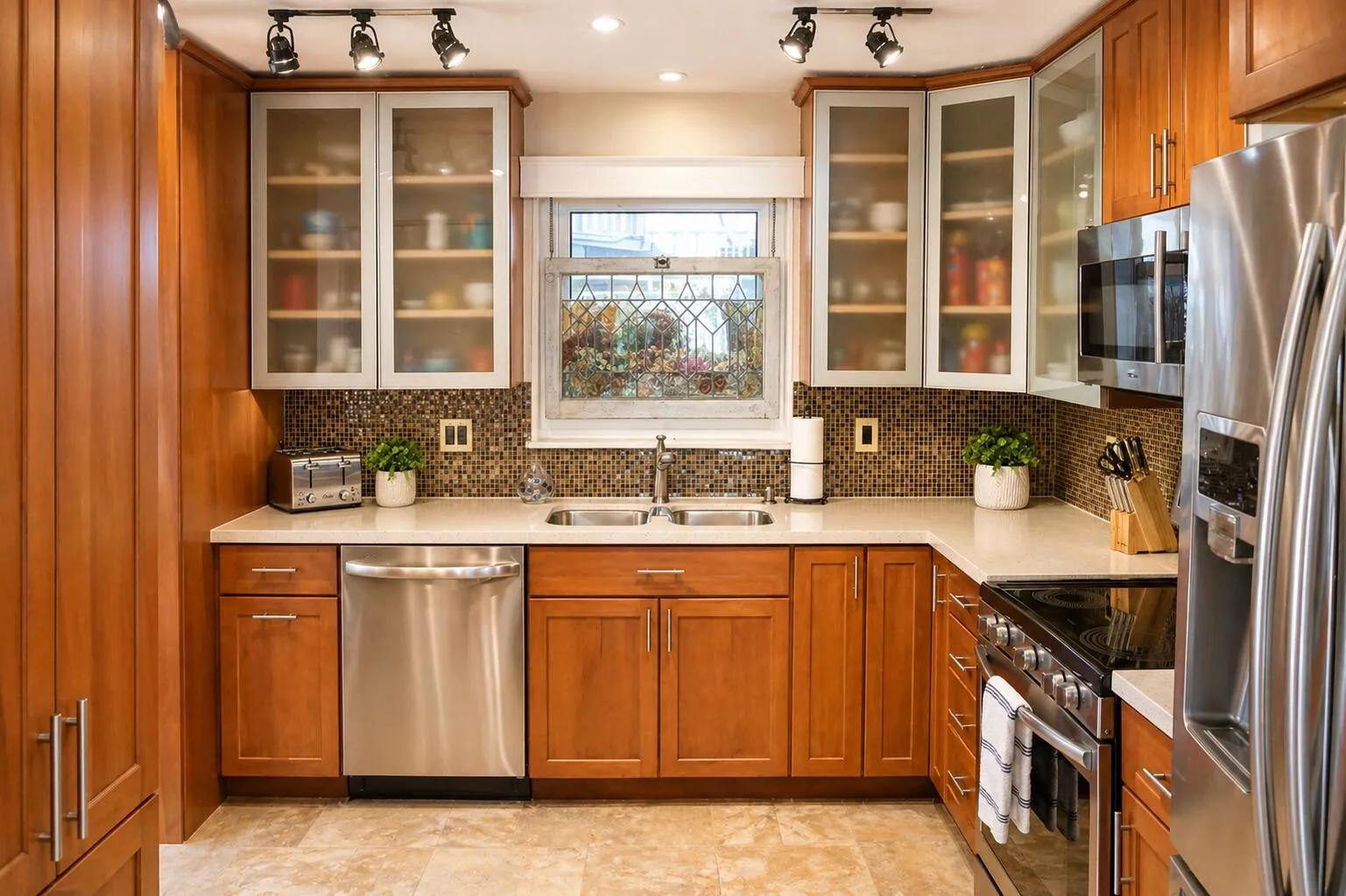 Kitchen – Abundant storage with full-height cabinetry and functional layout.