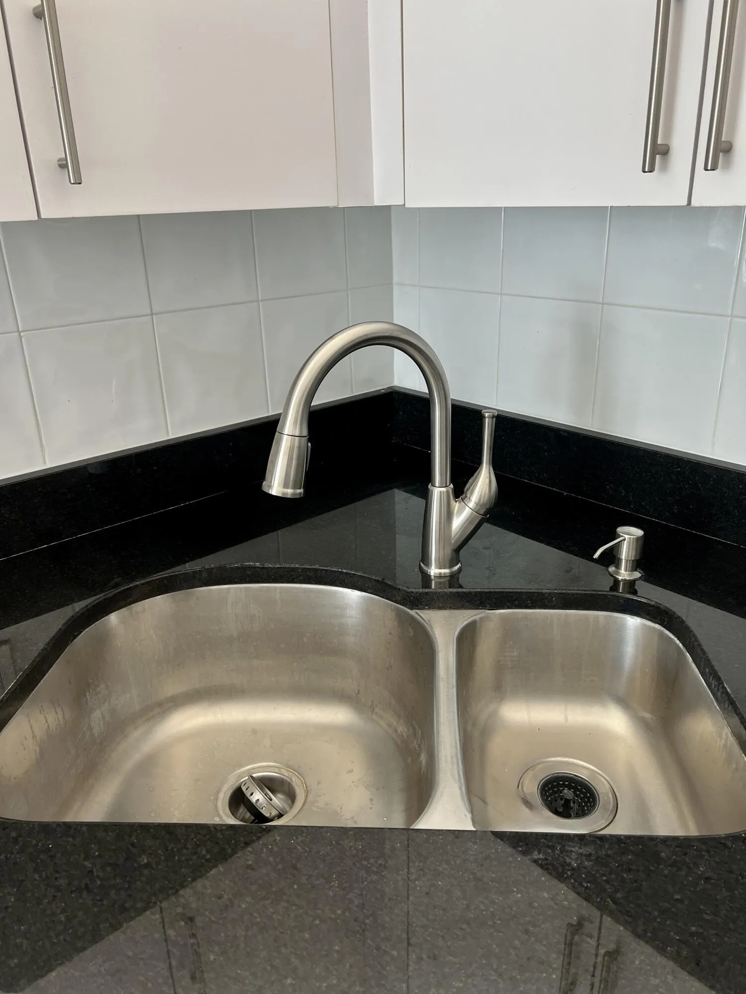 new faucet, granite