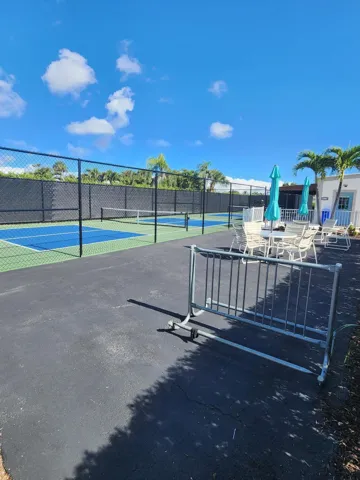 Pickleball court full view