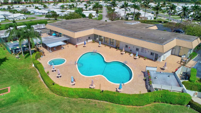 aerial view of pool