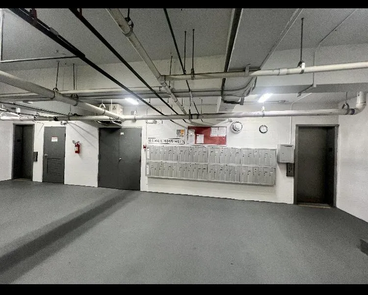 Mailboxes and Elevator Garage Entty