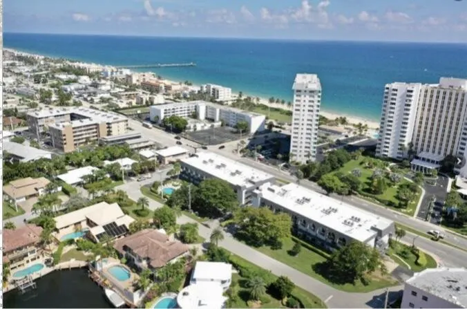 Aerial View of Building and Area