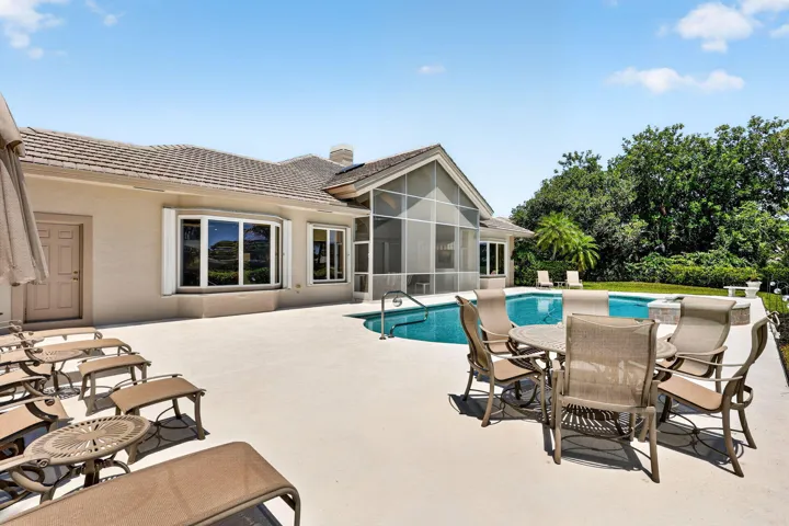 Pool with huge patio