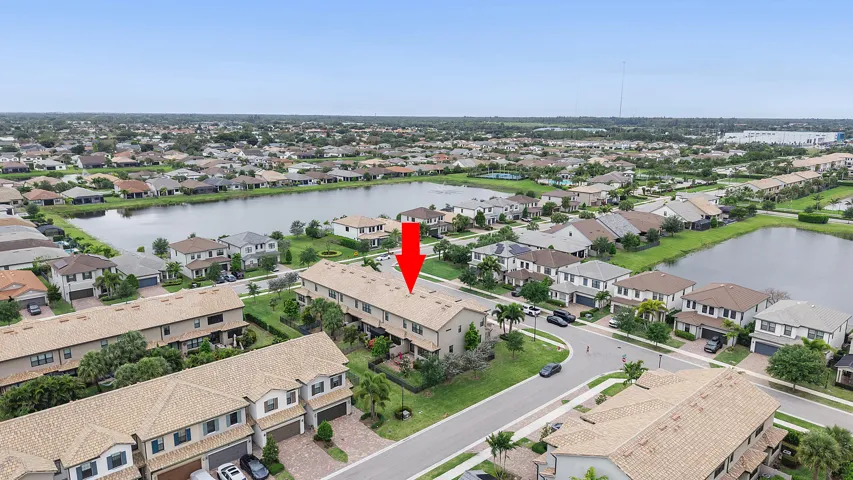 high elevation view of development