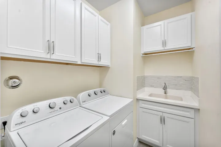 Interior washer and dryer room on the second floor