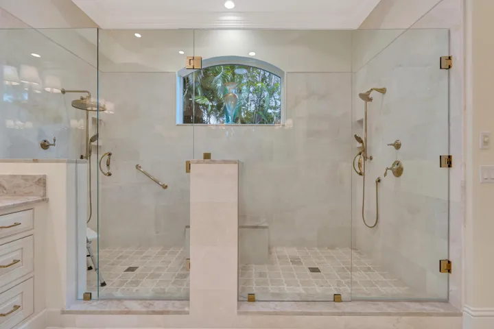 Double Marble Shower