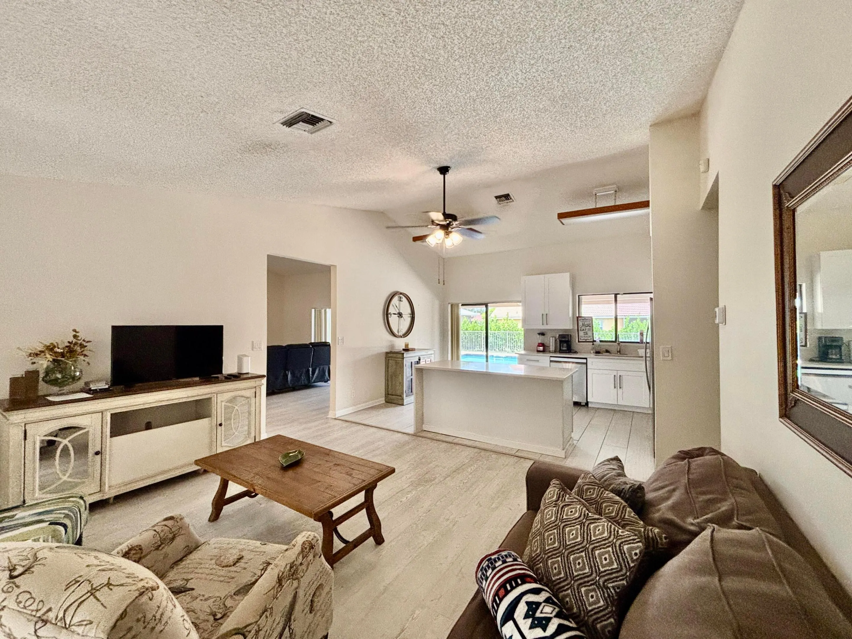 Family Room opens to the Kitchen