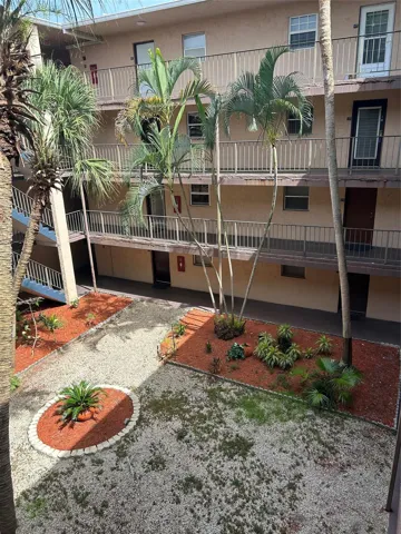 Yard around the buildings
