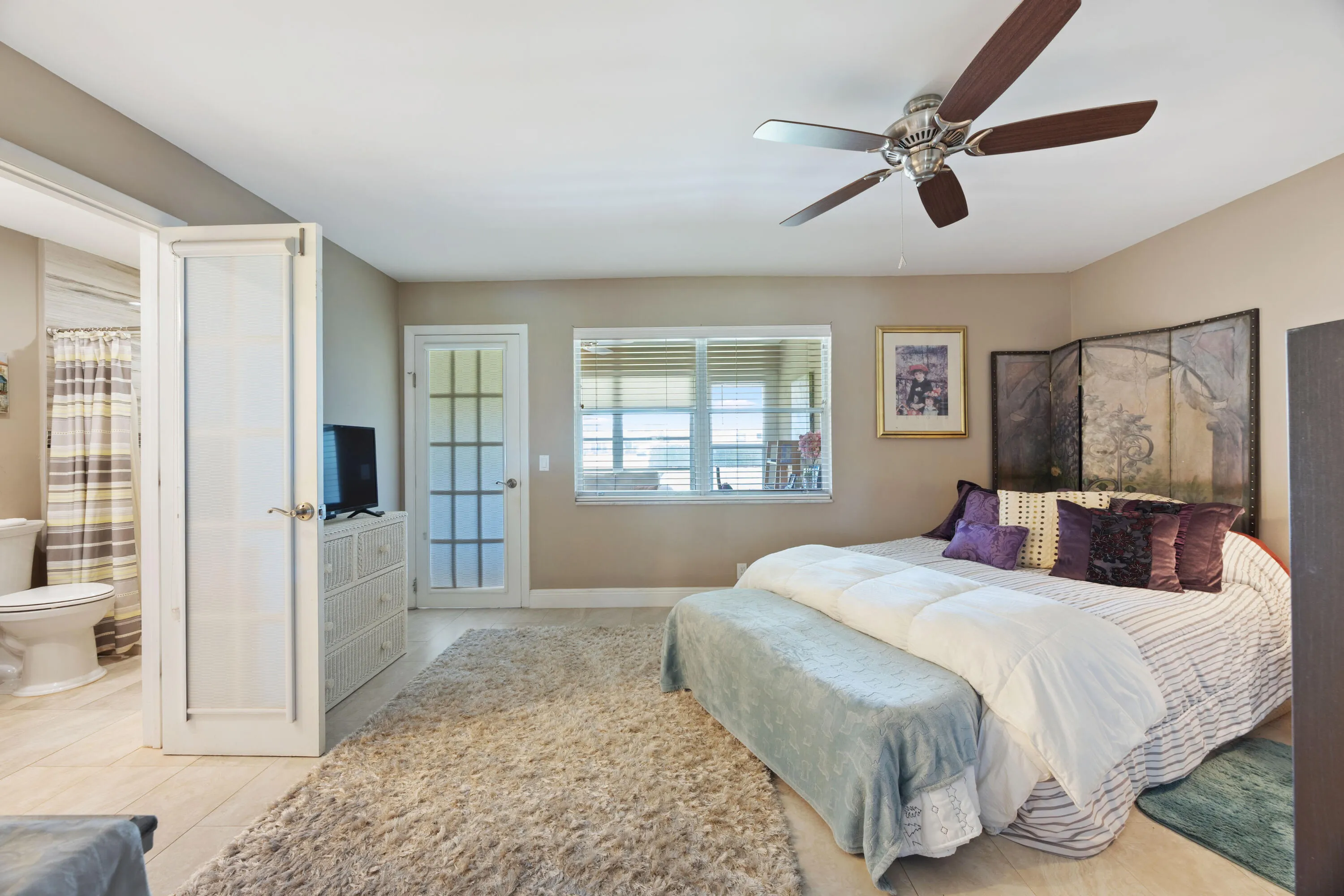 Large bedroom with remodeled ensuite
