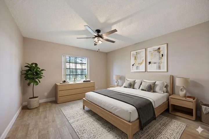 Virtually Staged Bedroom