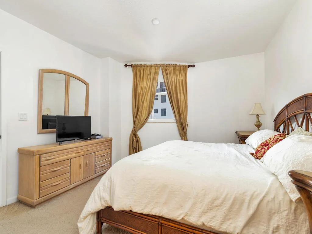 King size bed featured here