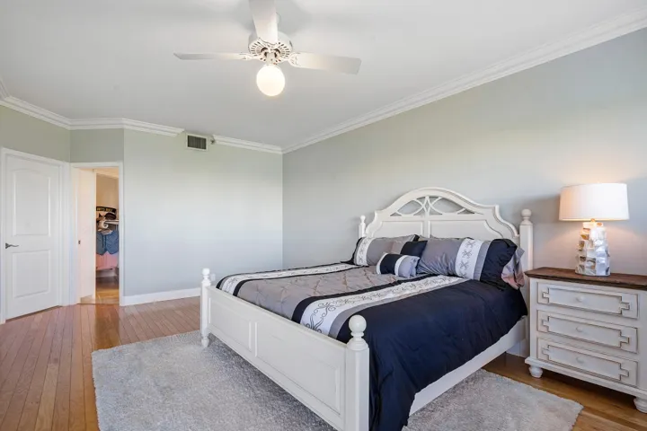 Primary bedroom to bathroom