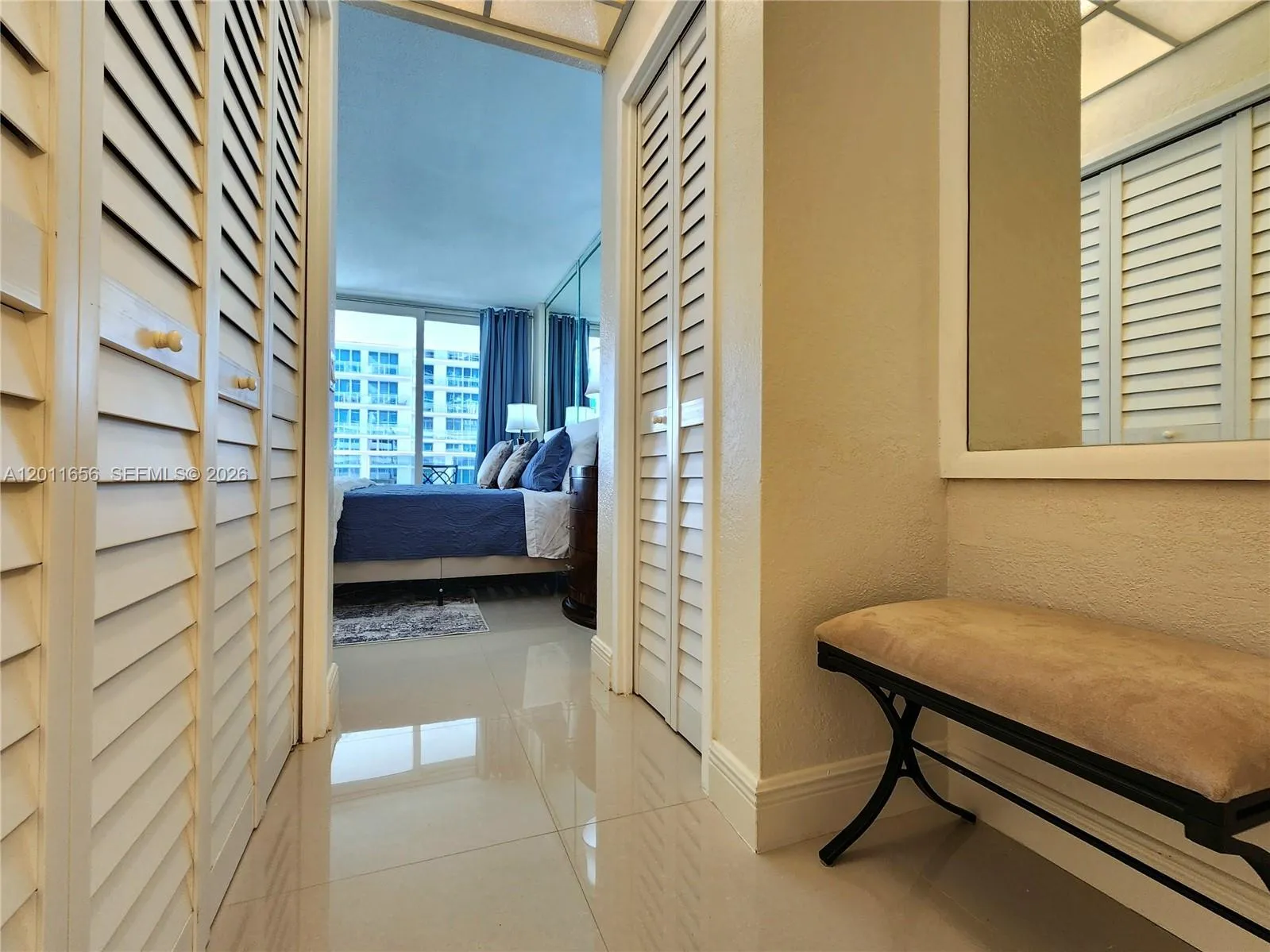 Bedroom Closets, Hall to Bathroom