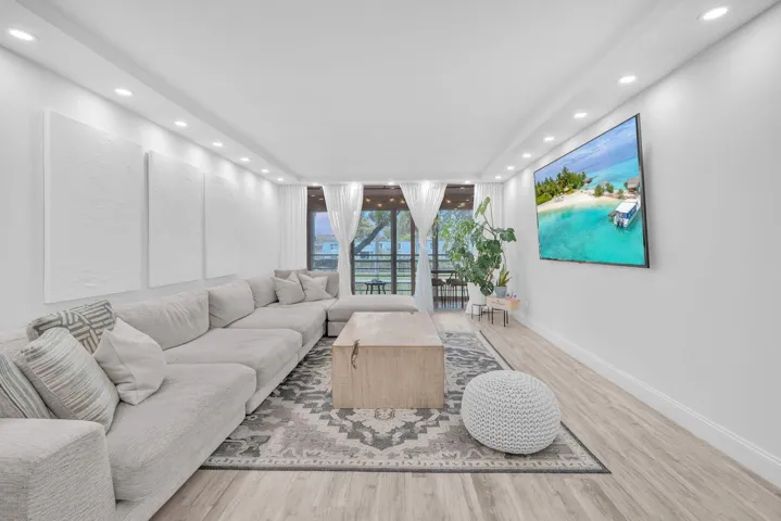 Leading to patio sliding doors.