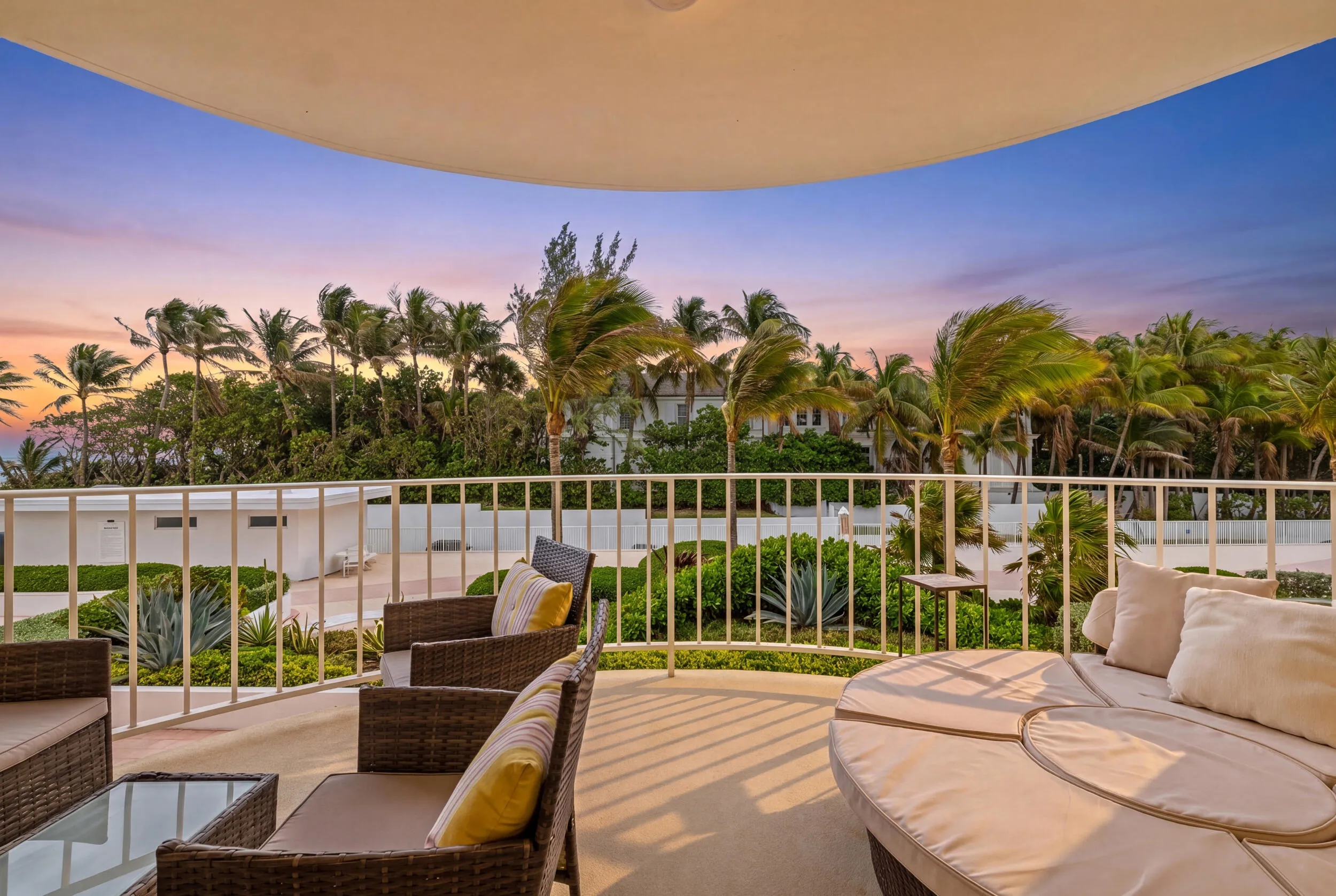 sunset balcony
