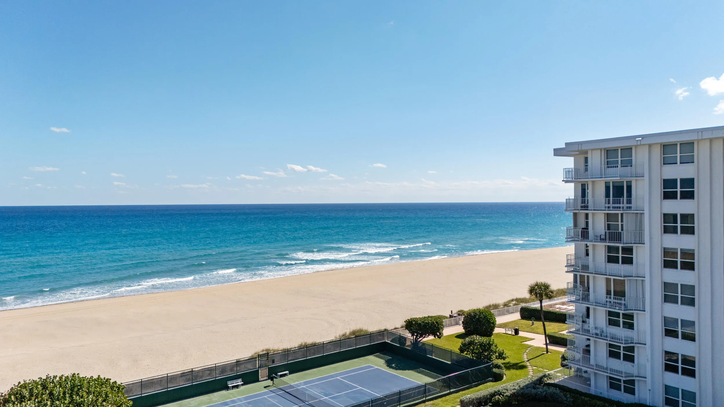 rare oceanfront tennis court