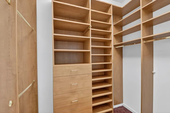 Fitted closets in Master Suite