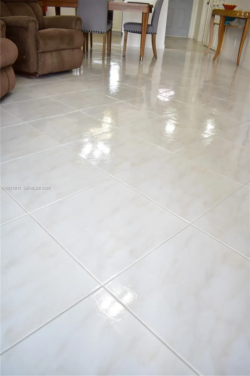 Tile floor on the diagonal