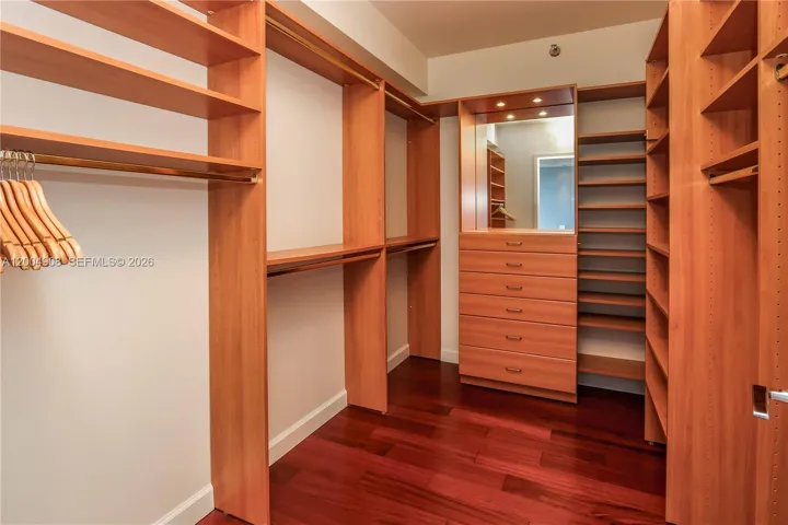 One of two walk-in closets in Master Bedroom