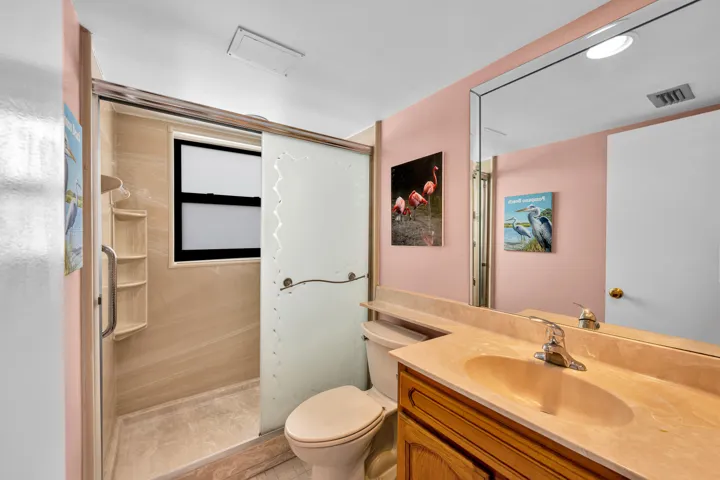 Second Bath offers Views from the shower window