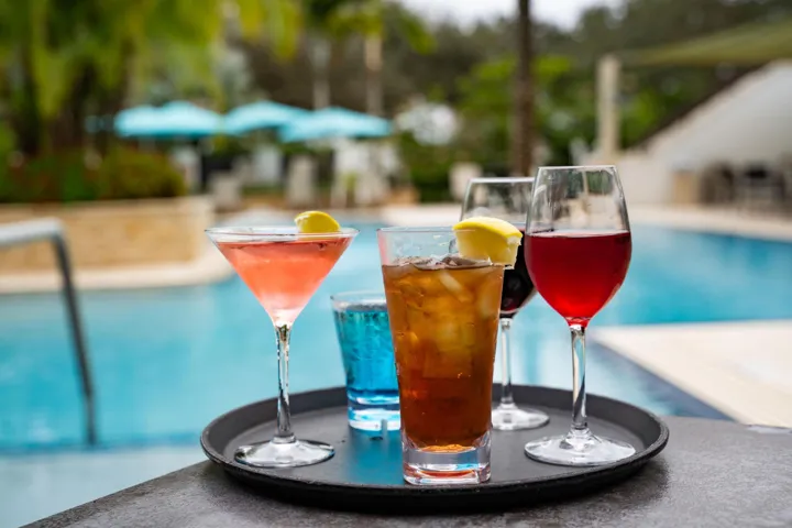 Pool side drinks