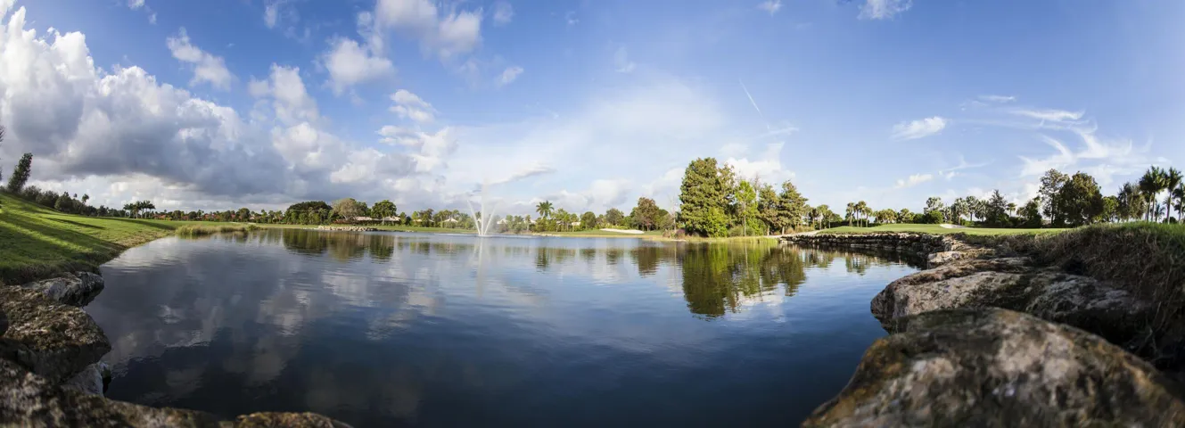 Lake with Fountain