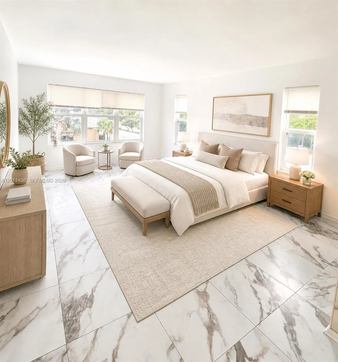 AI Virtual staging of Primary Bedroom