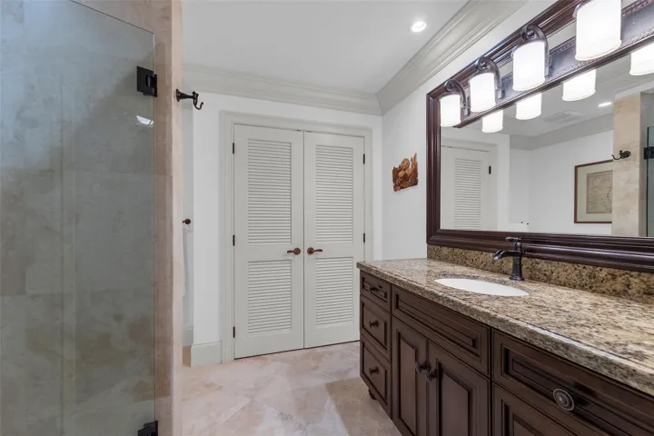 The "His" primary bathroom