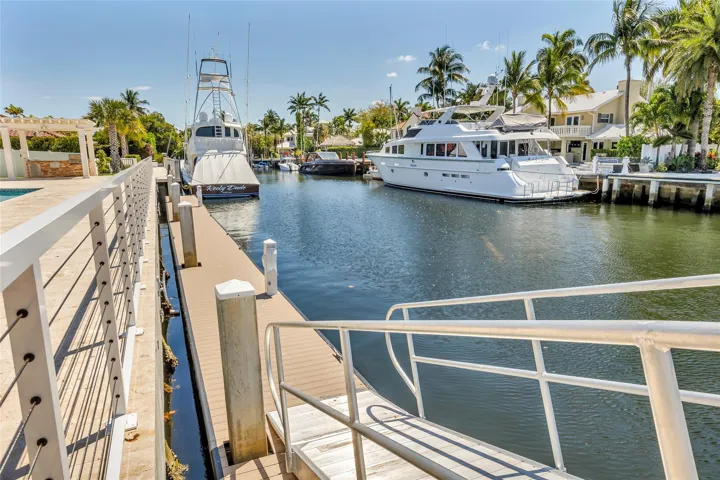 State-of-the-art newly installed floating dock system with electric & water service