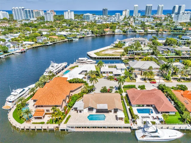 Aerial view of residence facing directly east