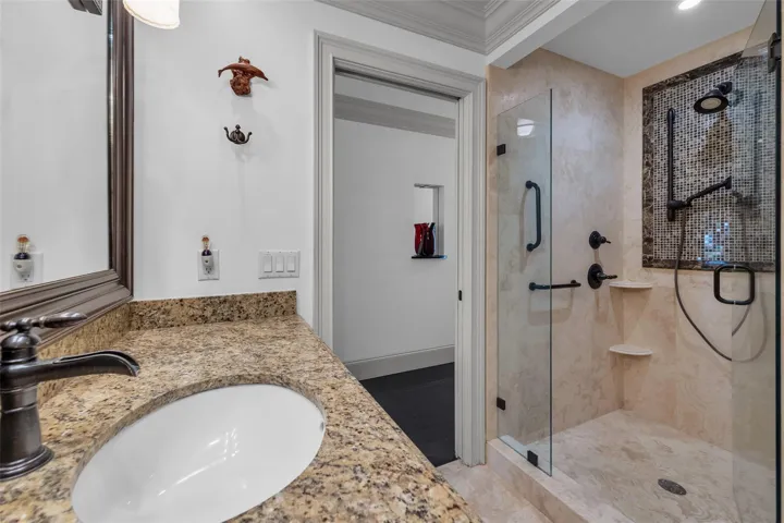 The "His" primary bathroom