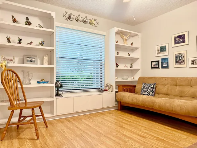 futon and desk in 3rd bedroom