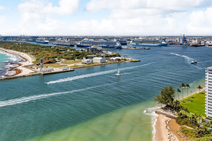 Southwest View Toward Port Everglades & Cruise Ships