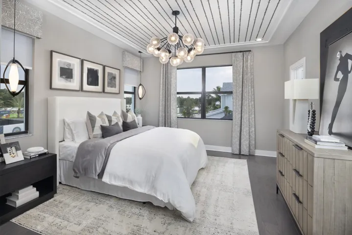 Stock photos represent builder's floorplan