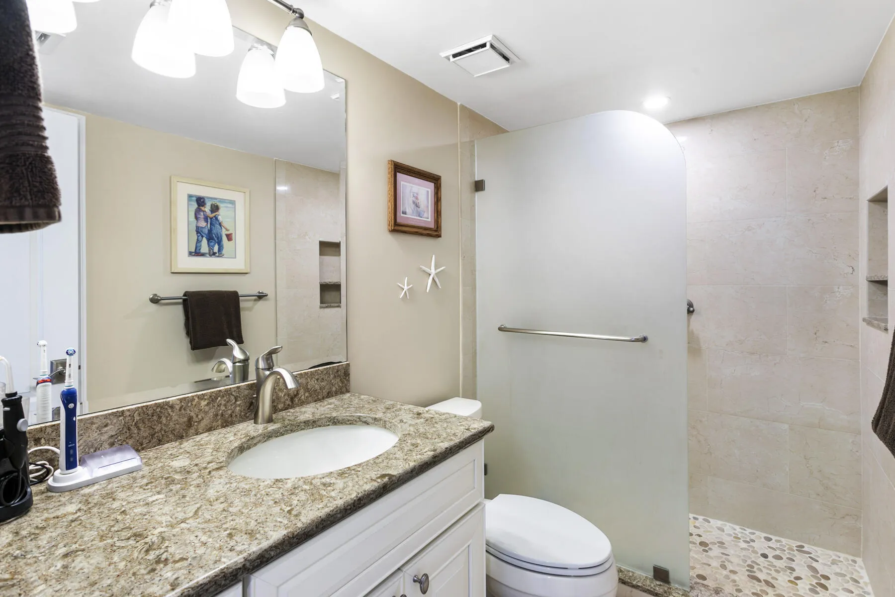 Renovated Guest Bath with Step in Shower