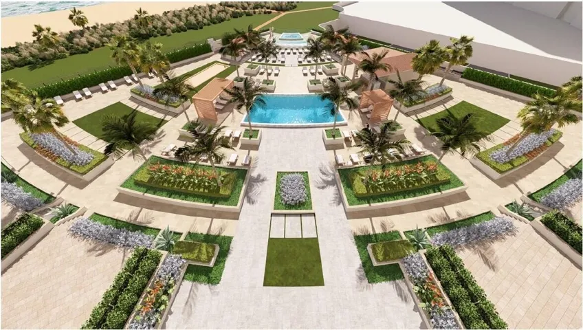 New pool deck is underway. This is a design concept.