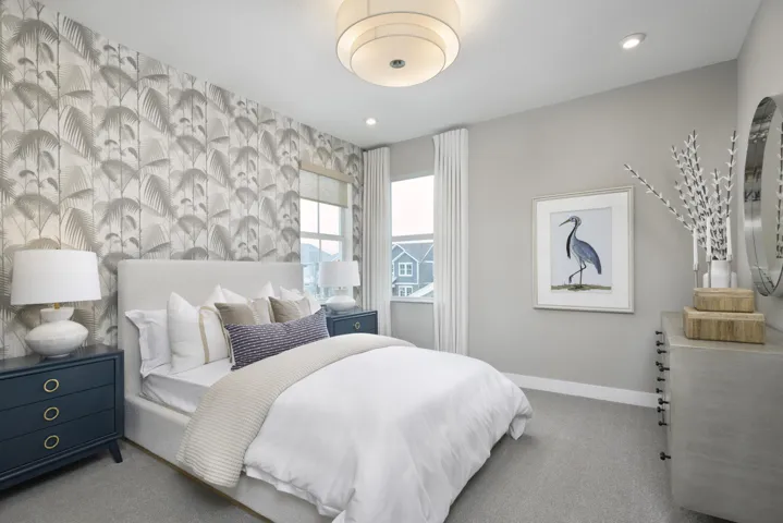 Stock photos represent builder's floorplan