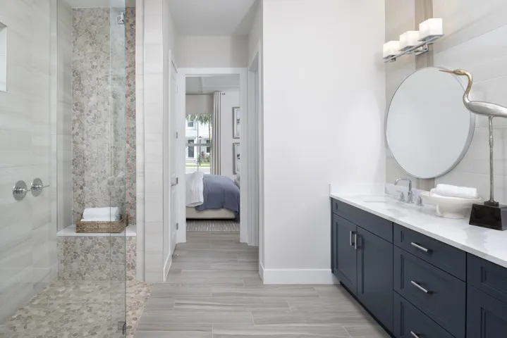 Stock photos represent builder's floorplan